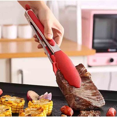 Barbecue Tong With Silicone 25 Cm - Red (Bmk-25) - 2