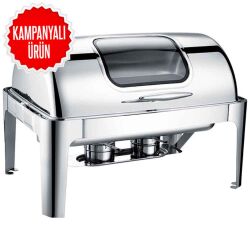 Chafing Dish Roll Top Camlı 9 L (CDR-9C) - 1