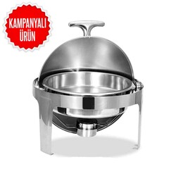 EPINOX MARKA - Chafing Dish Roll Top Yuvarlak 6 L (CDC-6)