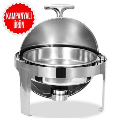 Chafing Dish Roll Top Yuvarlak 6 L (CDC-6) - 1