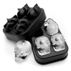 Silicone Ice Mold - 4 Skulls (KBK-43) - 1