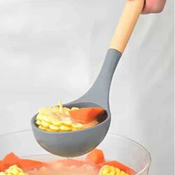 Silicone Ladle Wooden Handle (Ahk-11) - 7