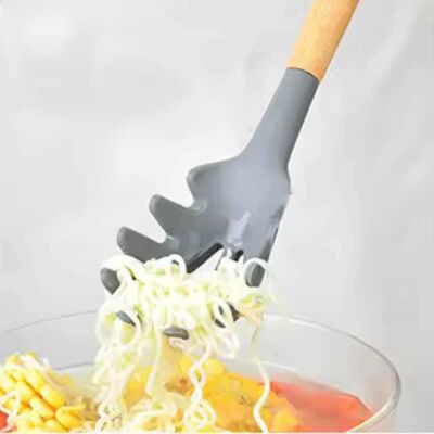 Silicone Spaghetti Fork Wooden Handle (Akk-14) - 3